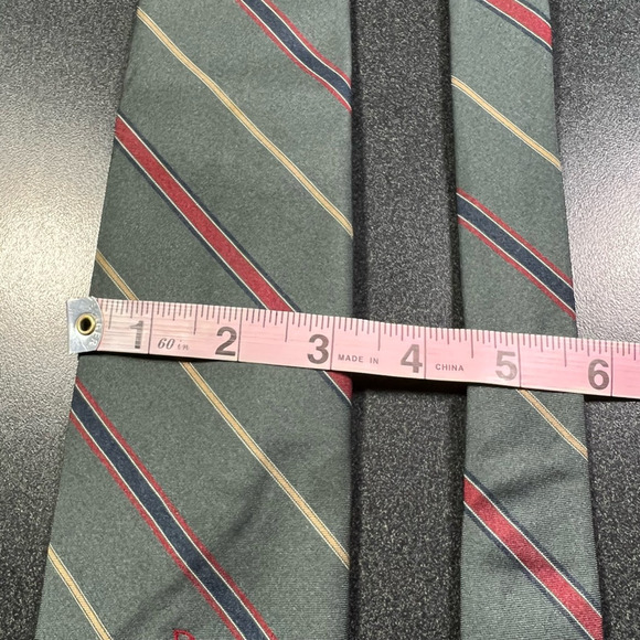 Christian Dior Mens Tie Necktie Multicolor Stripe Tied Wide Classic USA Short - Picture 6 of 9